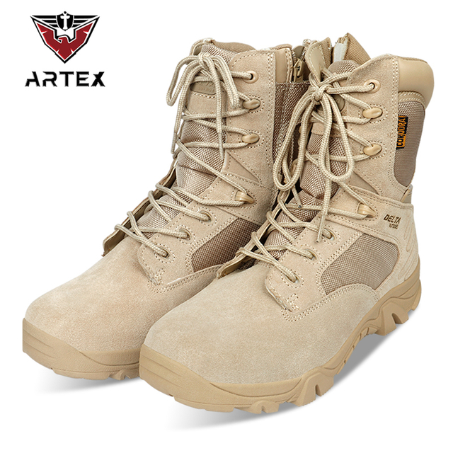 Artex New Men's High-top Army Boots Men's Combat Boots Desert Boots Waterproof Tactical Boots Hunting Boots for Many Outdoor Activities