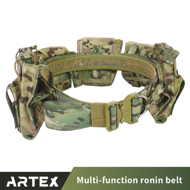 Artex 1000d Nylon Adjustable Multi-Functional Military Utility Kit Safety Duty Belt Outdoor Training Nylon Bag Tactical Military Belt