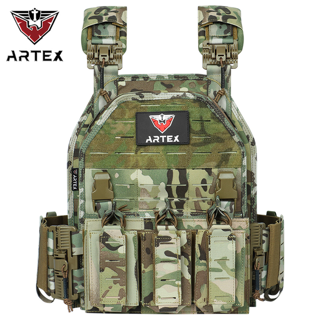 Artex Quick Split Tactical Vest Breathable Support MOLLE Convenient Military Training Clothing CS Actual Combat Drill Clothing Manufacturers Direct Sales