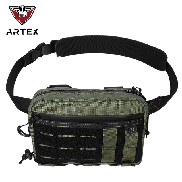 Artex New Outdoor Sports Tactical Fanny Pack Molle Accessory Function Hanging Bag Military Fan Waist Hanging Bag Laser Outdoor Bag