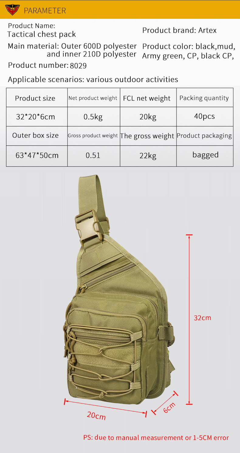 Artex tactical Sling Bag
