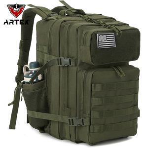 Artex Applicability Nylon Tactical Backpack For Military Molle Daypack 45L Hiking Rucksack With Bottle Holder Bag